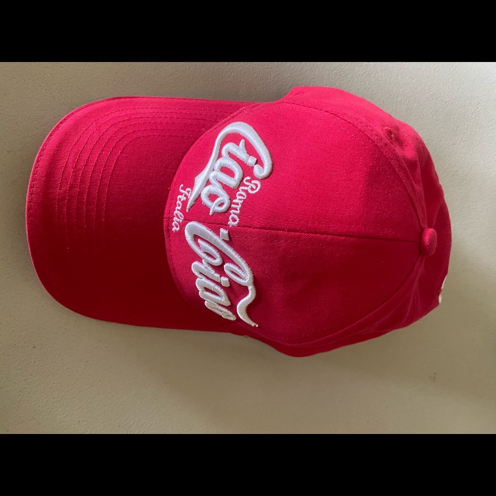 red baseball cap